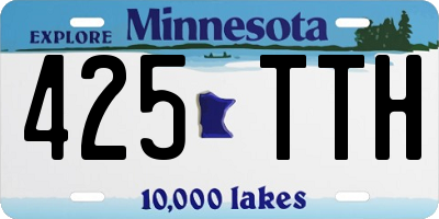 MN license plate 425TTH