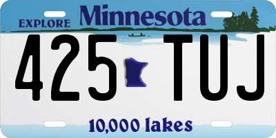 MN license plate 425TUJ