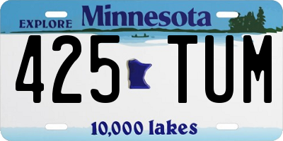 MN license plate 425TUM