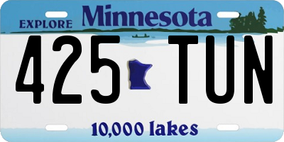MN license plate 425TUN