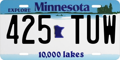 MN license plate 425TUW