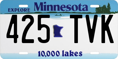 MN license plate 425TVK