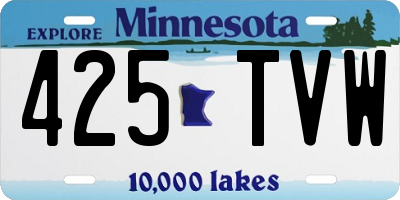MN license plate 425TVW