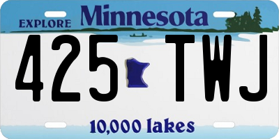 MN license plate 425TWJ