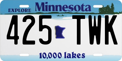 MN license plate 425TWK