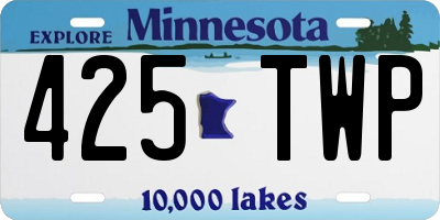 MN license plate 425TWP