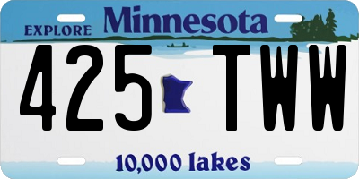 MN license plate 425TWW