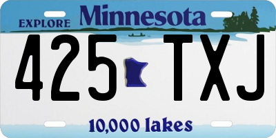 MN license plate 425TXJ