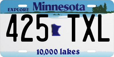 MN license plate 425TXL