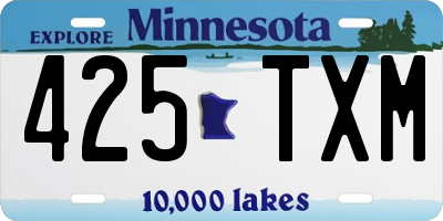MN license plate 425TXM