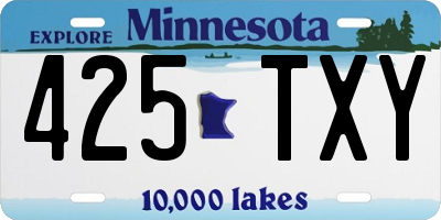 MN license plate 425TXY