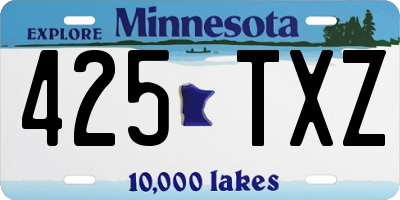 MN license plate 425TXZ