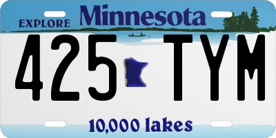 MN license plate 425TYM