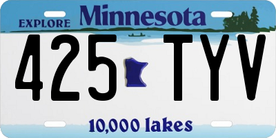 MN license plate 425TYV