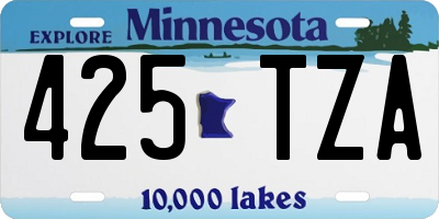MN license plate 425TZA