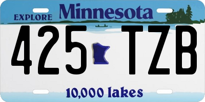 MN license plate 425TZB