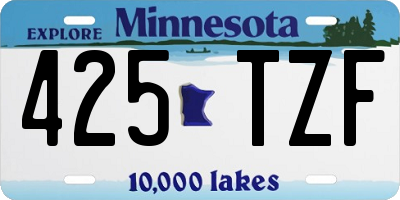 MN license plate 425TZF