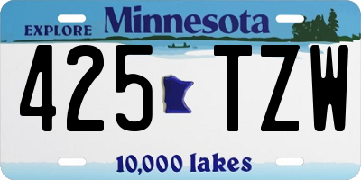 MN license plate 425TZW