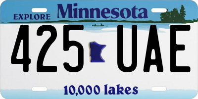 MN license plate 425UAE