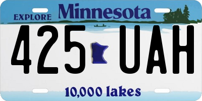 MN license plate 425UAH