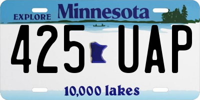 MN license plate 425UAP