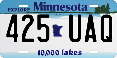 MN license plate 425UAQ