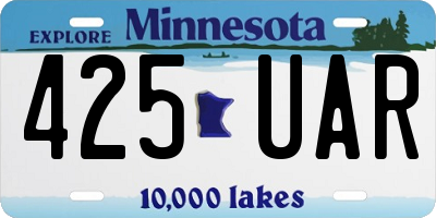 MN license plate 425UAR