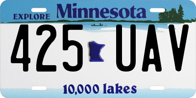 MN license plate 425UAV