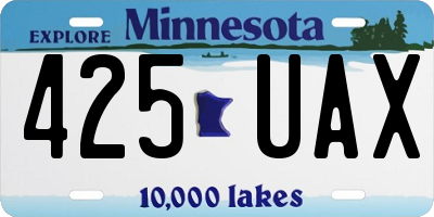 MN license plate 425UAX