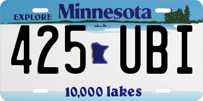 MN license plate 425UBI