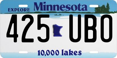 MN license plate 425UBO