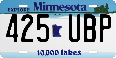 MN license plate 425UBP