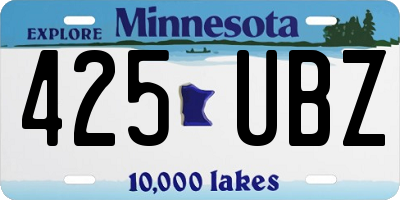 MN license plate 425UBZ