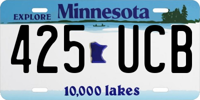 MN license plate 425UCB