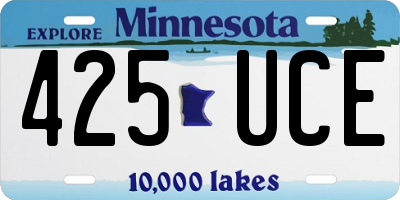 MN license plate 425UCE