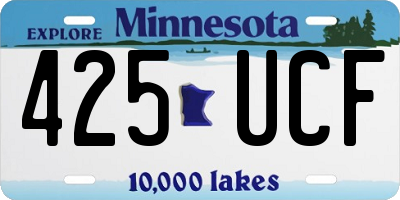 MN license plate 425UCF