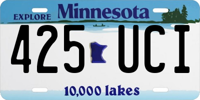 MN license plate 425UCI