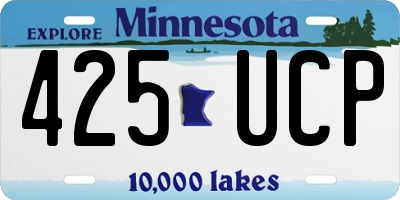 MN license plate 425UCP