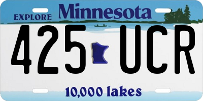 MN license plate 425UCR