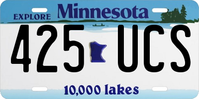 MN license plate 425UCS