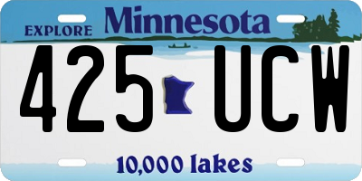 MN license plate 425UCW