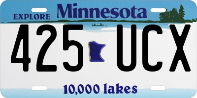 MN license plate 425UCX