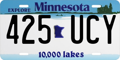 MN license plate 425UCY