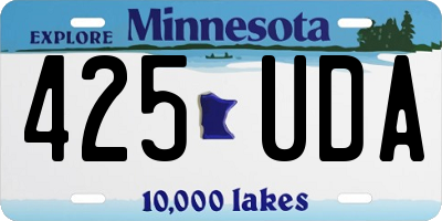MN license plate 425UDA
