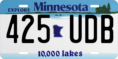 MN license plate 425UDB