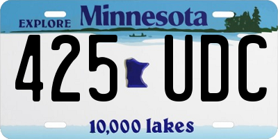 MN license plate 425UDC