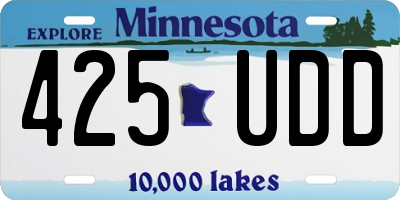 MN license plate 425UDD