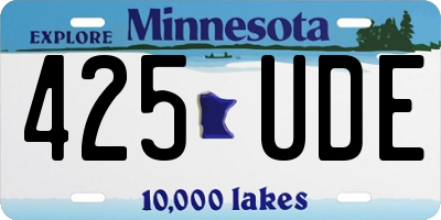 MN license plate 425UDE