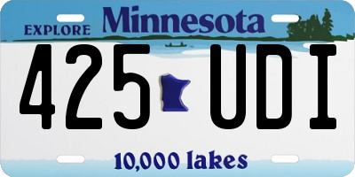 MN license plate 425UDI