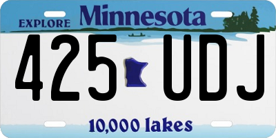 MN license plate 425UDJ